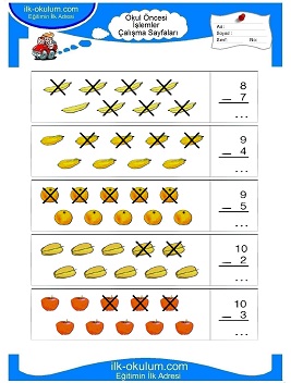 Çocuklar İçin toplam işlemi yaprak testleri 